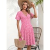 Zeagoo Womens Summer Dresses Wrap V Neck Dress Floral A-Line Ruffle Sleeve Casual Sundress with Pockets 2026(Sf374)