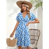 Zeagoo Womens Summer Dresses Wrap V Neck Dress Floral A-Line Ruffle Sleeve Casual Sundress with Pockets 2026(Wf145)