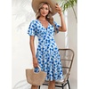 Zeagoo Womens Summer Dresses Wrap V Neck Dress Floral A-Line Ruffle Sleeve Casual Sundress with Pockets 2026(Wf145)