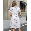 Zeagoo Womens Summer Dresses Wrap V Neck Dress Floral A-Line Ruffle Sleeve Casual Sundress with Pockets 2026(White Floral)
