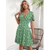 Zeagoo Womens Summer Dresses Wrap V Neck Dress Floral A-Line Ruffle Sleeve Casual Sundress with Pockets 2026(Xh15)