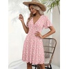 Zeagoo Womens Summer Dresses Wrap V Neck Dress Floral A-Line Ruffle Sleeve Casual Sundress with Pockets 2026(Xh259)