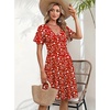 Zeagoo Womens Summer Dresses Wrap V Neck Dress Floral A-Line Ruffle Sleeve Casual Sundress with Pockets 2026(Xh268)