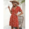 Zeagoo Womens Summer Dresses Wrap V Neck Dress Floral A-Line Ruffle Sleeve Casual Sundress with Pockets 2026(Xh268)