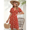 Zeagoo Womens Summer Dresses Wrap V Neck Dress Floral A-Line Ruffle Sleeve Casual Sundress with Pockets 2026(Xh268)