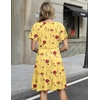 Zeagoo Womens Summer Dresses Wrap V Neck Dress Floral A-Line Ruffle Sleeve Casual Sundress with Pockets 2026(Yellow Floral 1)