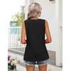 Zeagoo Womens Summer Sleeveless Tank Tops Crew Neck Babydoll Casual Tops(A Black)