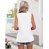 Zeagoo Womens Summer Sleeveless Tank Tops Crew Neck Babydoll Casual Tops(A White)