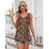 Zeagoo Womens Summer Sleeveless Tank Tops Crew Neck Babydoll Casual Tops(Aa Paisley Floral Print)