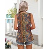 Zeagoo Womens Summer Sleeveless Tank Tops Crew Neck Babydoll Casual Tops(Aa Paisley Floral Print)