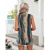 Zeagoo Womens Summer Sleeveless Tank Tops Crew Neck Babydoll Casual Tops(Brushstroke Stripe)