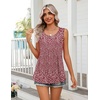 Zeagoo Womens Summer Sleeveless Tank Tops Crew Neck Babydoll Casual Tops(Floral)