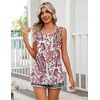 Zeagoo Womens Summer Sleeveless Tank Tops Crew Neck Babydoll Casual Tops(Pink Paisley Floral)