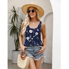 Zeagoo Women’s Summer Tank Tops Pleated Square Neck Flowy Tunic Top(Bf318)