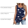 Zeagoo Women’s Summer Tank Tops Pleated Square Neck Flowy Tunic Top(Bf318)