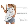 Zeagoo Women’s Summer Tank Tops Pleated Square Neck Flowy Tunic Top(Blue Flower)
