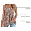 Zeagoo Women’s Summer Tank Tops Pleated Square Neck Flowy Tunic Top(Floral Pink)