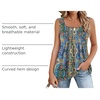Zeagoo Women’s Summer Tank Tops Pleated Square Neck Flowy Tunic Top(Mz779)