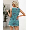 Zeagoo Women’s Summer Tank Tops Pleated Square Neck Flowy Tunic Top(Mz858)
