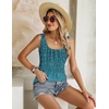 Zeagoo Women’s Summer Tank Tops Pleated Square Neck Flowy Tunic Top(Xh363)