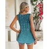 Zeagoo Women’s Summer Tank Tops Pleated Square Neck Flowy Tunic Top(Xh363)