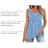 Zeagoo Women’s Summer Tank Tops Pleated Square Neck Flowy Tunic Top(Xh41)