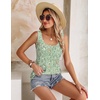 Zeagoo Women’s Summer Tank Tops Pleated Square Neck Flowy Tunic Top(Xh534)