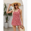 Zeagoo Women’s Summer Tank Tops Pleated Square Neck Flowy Tunic Top(Xh546)