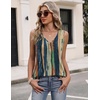 Zeagoo Womens Tank Tops 2026 Sleeveless Pleated V Neck Loose Fit Summer Clothes Flowy Boho Shirts(Floral Cx289)