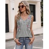 Zeagoo Womens Tank Tops 2026 Sleeveless Pleated V Neck Loose Fit Summer Clothes Flowy Boho Shirts(Floral Hf36)