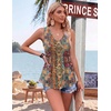 Zeagoo Womens Tank Tops 2026 Sleeveless Pleated V Neck Loose Fit Summer Clothes Flowy Boho Shirts(Floral Mz721)