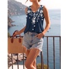 Zeagoo Womens Tank Tops 2026 Sleeveless Pleated V Neck Loose Fit Summer Clothes Flowy Boho Shirts(Floral Sf103)