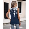 Zeagoo Womens Tank Tops 2026 Sleeveless Pleated V Neck Loose Fit Summer Clothes Flowy Boho Shirts(Floral Sf103)