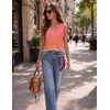 Zeagoo Womens Tank Tops 2026 Sleeveless Pleated V Neck Loose Fit Summer Clothes Flowy Boho Shirts(Ombre Jb218)