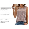 Zeagoo Womens Tank Tops 2026 Summer Pleated Scoop Neck Sleeveless Lace Crochet Boho Tops Dressy Casual Loose Fit Blouses(Floral Pink)