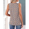 Zeagoo Womens Tank Tops 2026 Summer Pleated Scoop Neck Sleeveless Lace Crochet Boho Tops Dressy Casual Loose Fit Blouses(Floral Pink)