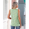Zeagoo Womens Tank Tops 2026 Summer Pleated Scoop Neck Sleeveless Lace Crochet Boho Tops Dressy Casual Loose Fit Blouses(Green Small Foral)