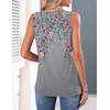 Zeagoo Womens Tank Tops 2026 Summer Pleated Scoop Neck Sleeveless Lace Crochet Boho Tops Dressy Casual Loose Fit Blouses(Grey Flower)