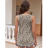Zeagoo Womens Tank Tops Flowy Loose Fit Scoop Neck Casual Summer Tops Curvy Hem(Black Flower)