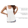 Zeagoo Womens Tank Tops Flowy Loose Fit Scoop Neck Casual Summer Tops Curvy Hem(Black&white)