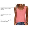 Zeagoo Womens Tank Tops Flowy Loose Fit Scoop Neck Casual Summer Tops Curvy Hem(Coral)