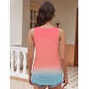 Zeagoo Womens Tank Tops Flowy Loose Fit Scoop Neck Casual Summer Tops Curvy Hem(Rainbow-jb218)