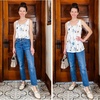 Zeagoo Womens Tank Tops Flowy Loose Fit Scoop Neck Casual Summer Tops Curvy Hem(White Floral)