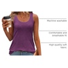 Zeagoo Womens Tank Tops Flowy Loose Fit Scoop Neck Casual Summer Tops Curvy Hem(Wine)