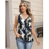 Zeagoo Womens Tank Tops Pleated V Neck Business Casual Sleeveless Shirts Trendy Dressy Textured Summer Work Blouse(Zr220 Tiedye)