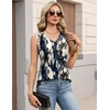 Zeagoo Womens Tank Tops Pleated V Neck Business Casual Sleeveless Shirts Trendy Dressy Textured Summer Work Blouse(Zr220 Tiedye)