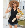 Zeagoo Womens Tank Tops Sleeveless Peplum V Neck Babydoll Casual Flowy Boho Beach Summer Shirts(Black)