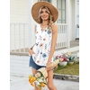 Zeagoo Womens Tank Tops Sleeveless Peplum V Neck Babydoll Casual Flowy Boho Beach Summer Shirts(Floral Bf290)