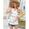 Zeagoo Womens Tank Tops Sleeveless Peplum V Neck Babydoll Casual Flowy Boho Beach Summer Shirts(Floral Bf290)