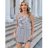 Zeagoo Womens Tank Tops Sleeveless Peplum V Neck Babydoll Casual Flowy Boho Beach Summer Shirts(Floral Dh62)